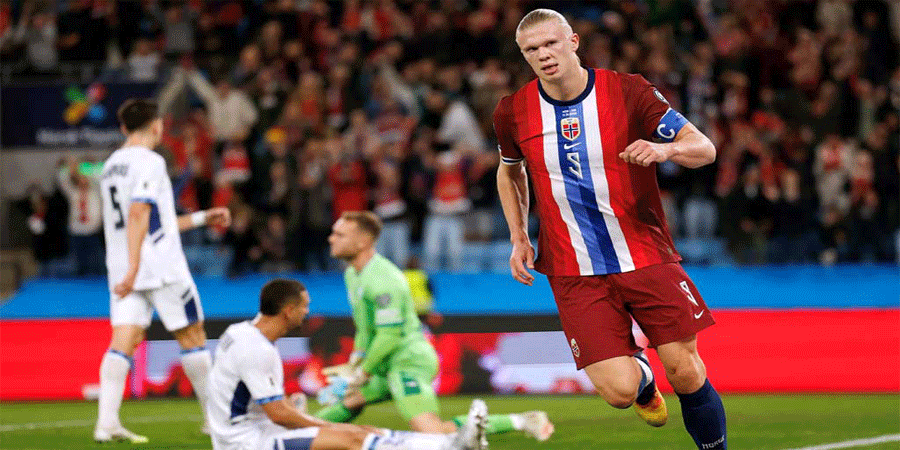 হলান্ডের আরেকটি হ্যাটট্রিক, নরওয়ের জয় এবং ইতালির দুর্ভাবনা