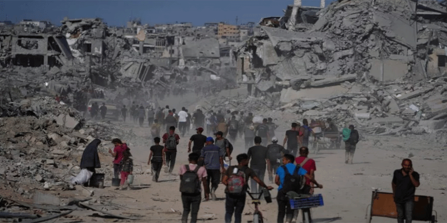 ঘরে ফিরে গাজাবাসী দেখছেন চারদিকে শুধুই ধ্বংসস্তূপ