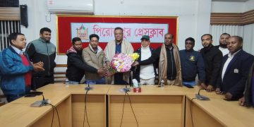 পিরোজপুর প্রেসক্লাবে নবনির্বাচিত কমিটির সাথে সাজু মুনতাসীর এর সৌজন্যে সাক্ষাৎ ও মতবিনিময়